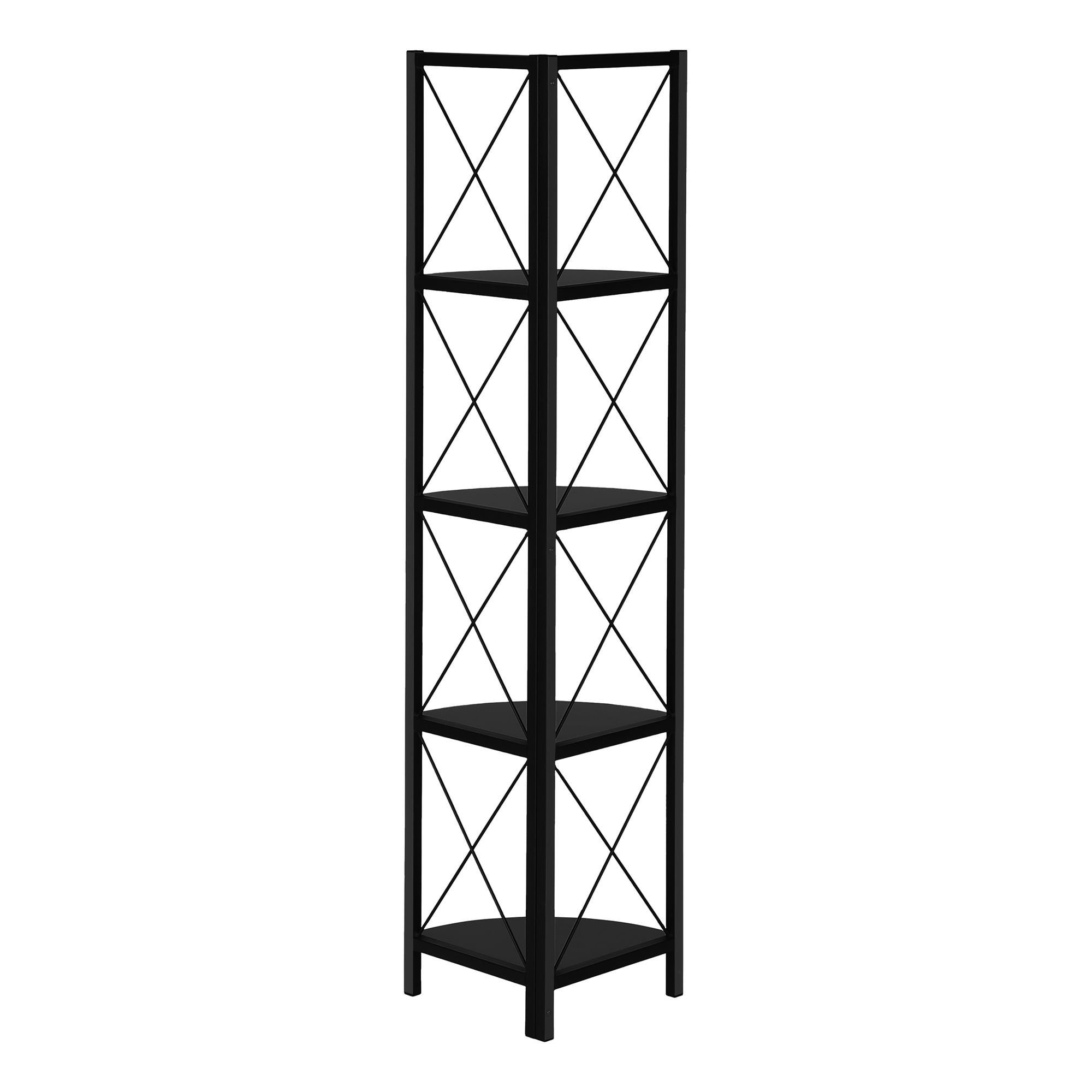 Bookshelf, Bookcase, Etagere, Corner, 4 Tier, Office