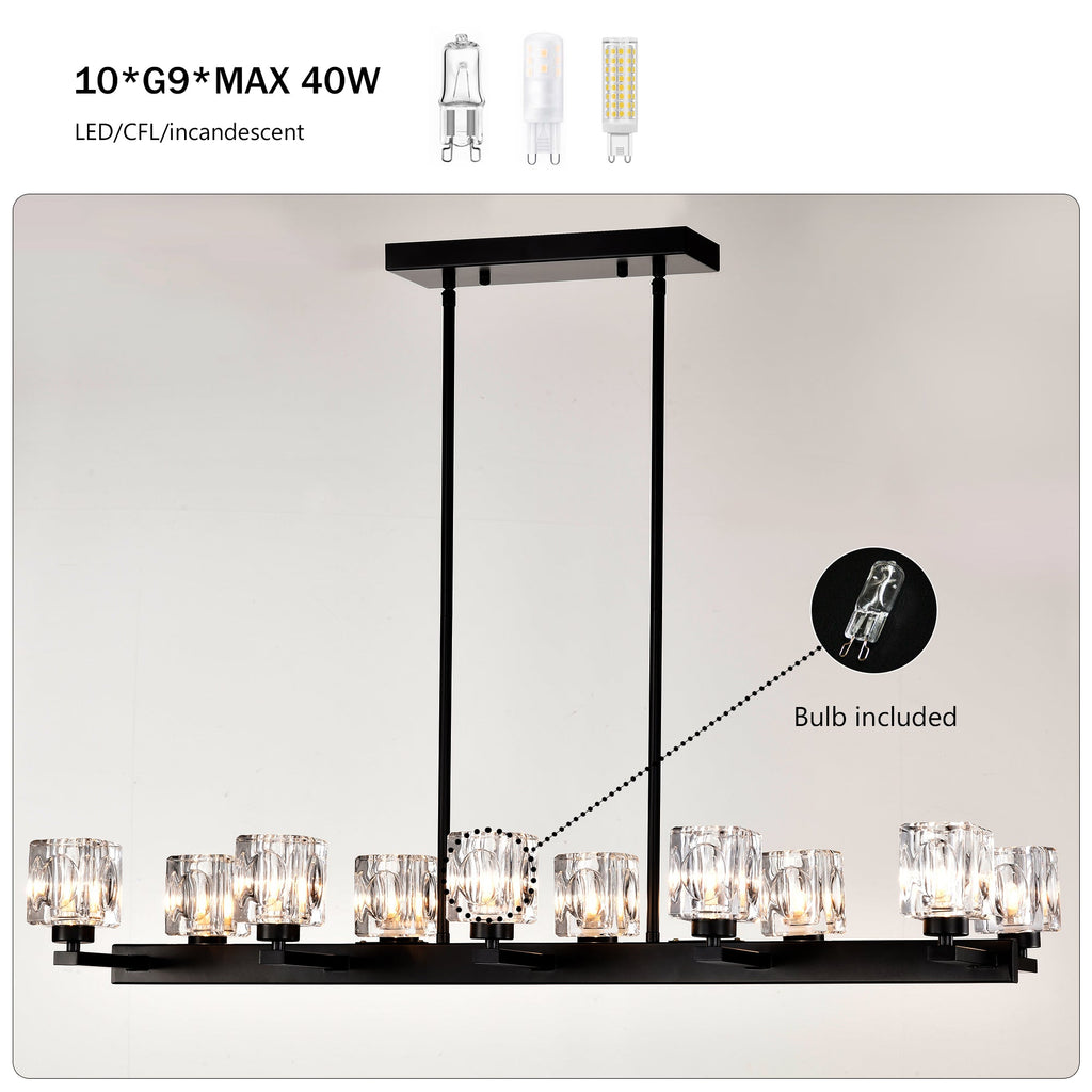 10-Light Chandelier for Dining Room