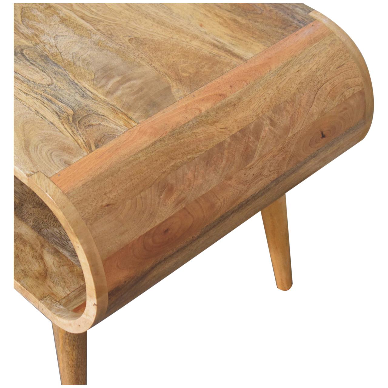Solid Wood Open Oak-ish Coffee Table, Nordic Legs