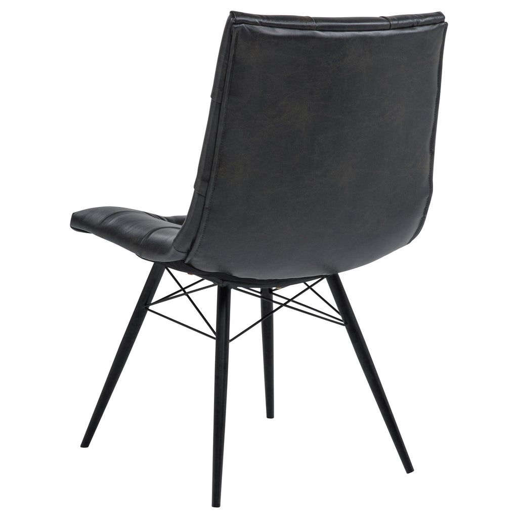 Tufted Back Dining Chairs (Set of 4) - Black