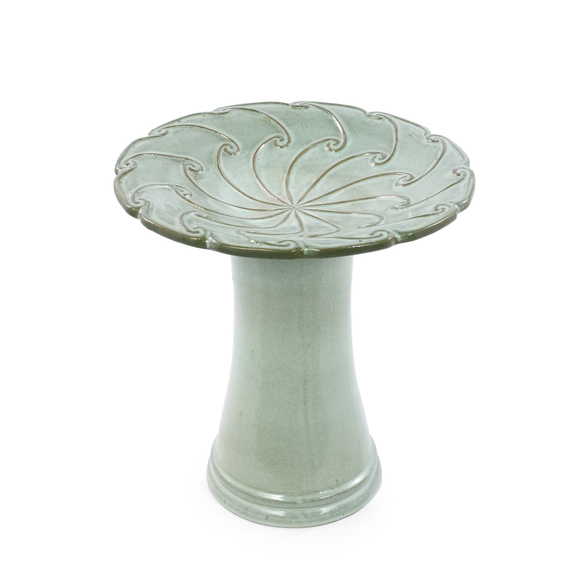 Handmade Glazed Ceramic Bird Bath