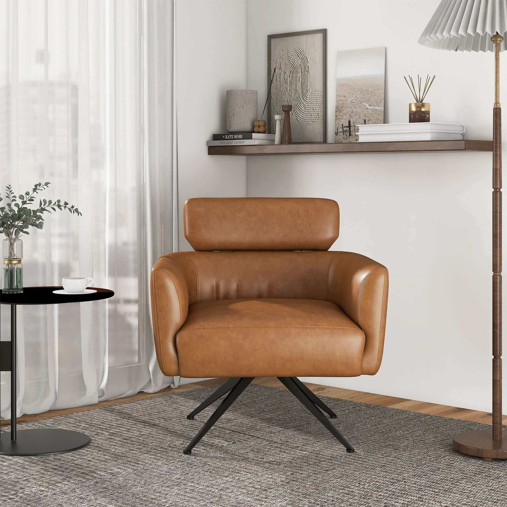 Camila Genuine Leather Lounge Chair