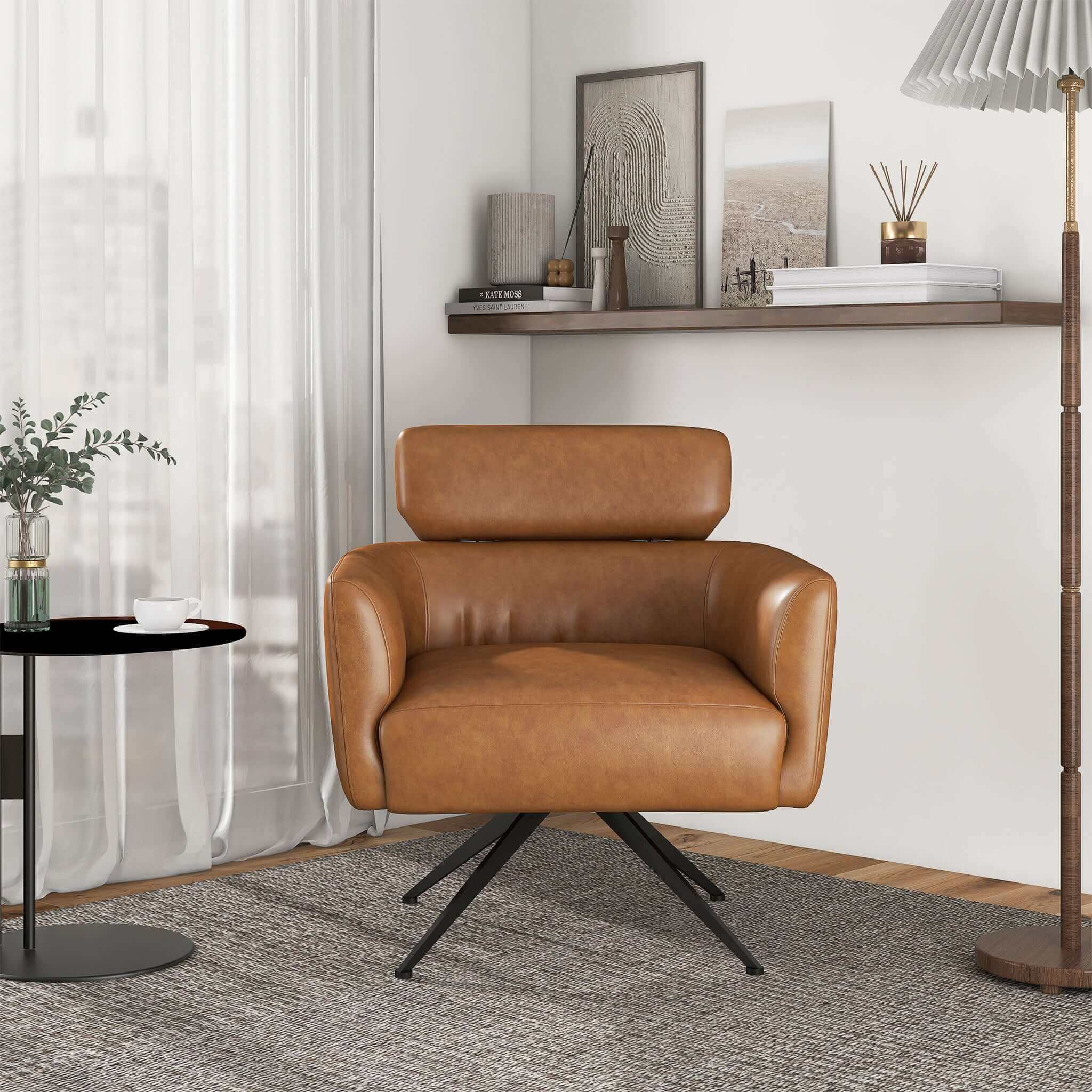 Camila Genuine Leather Lounge Chair