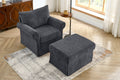 37.5" Accent Chair with Ottoman