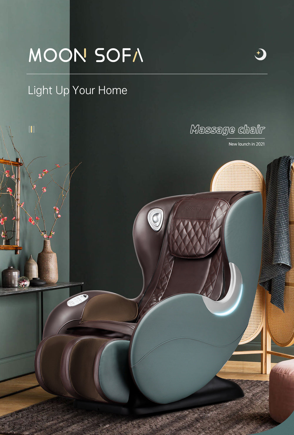Massage Chairs SL Track Full Body Recliner with Bluetooth Speaker