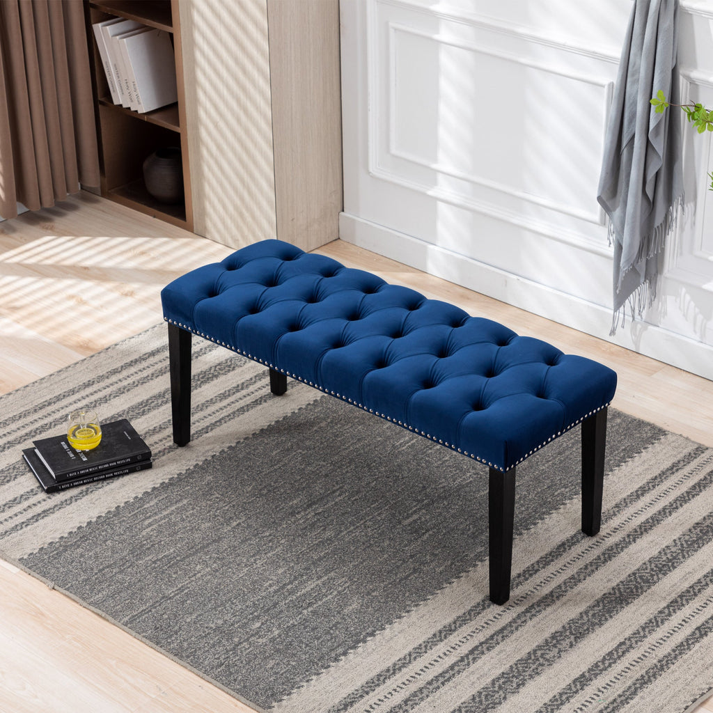 Heng Ming Upholstered Tufted Bench Ottoman