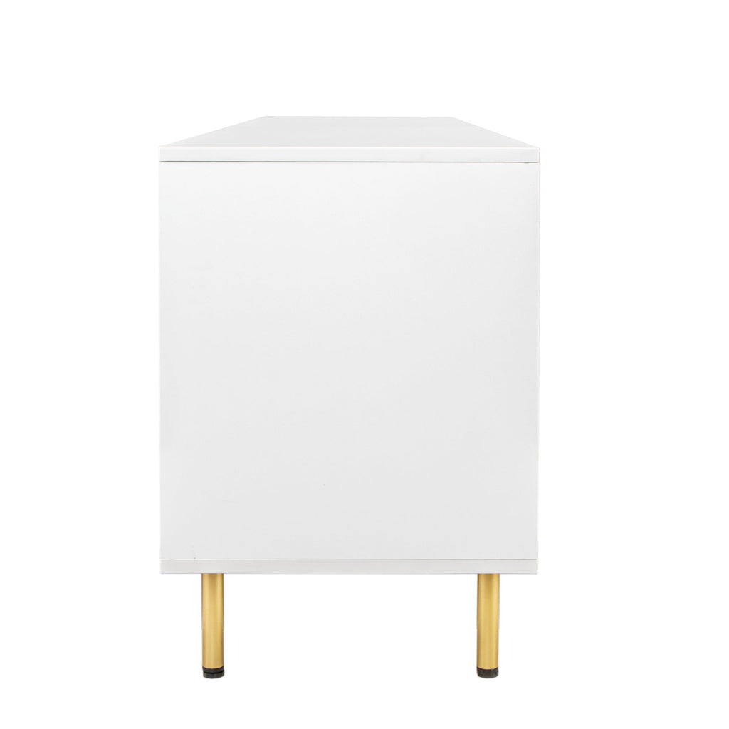 Modern Warm White TV Cabinet