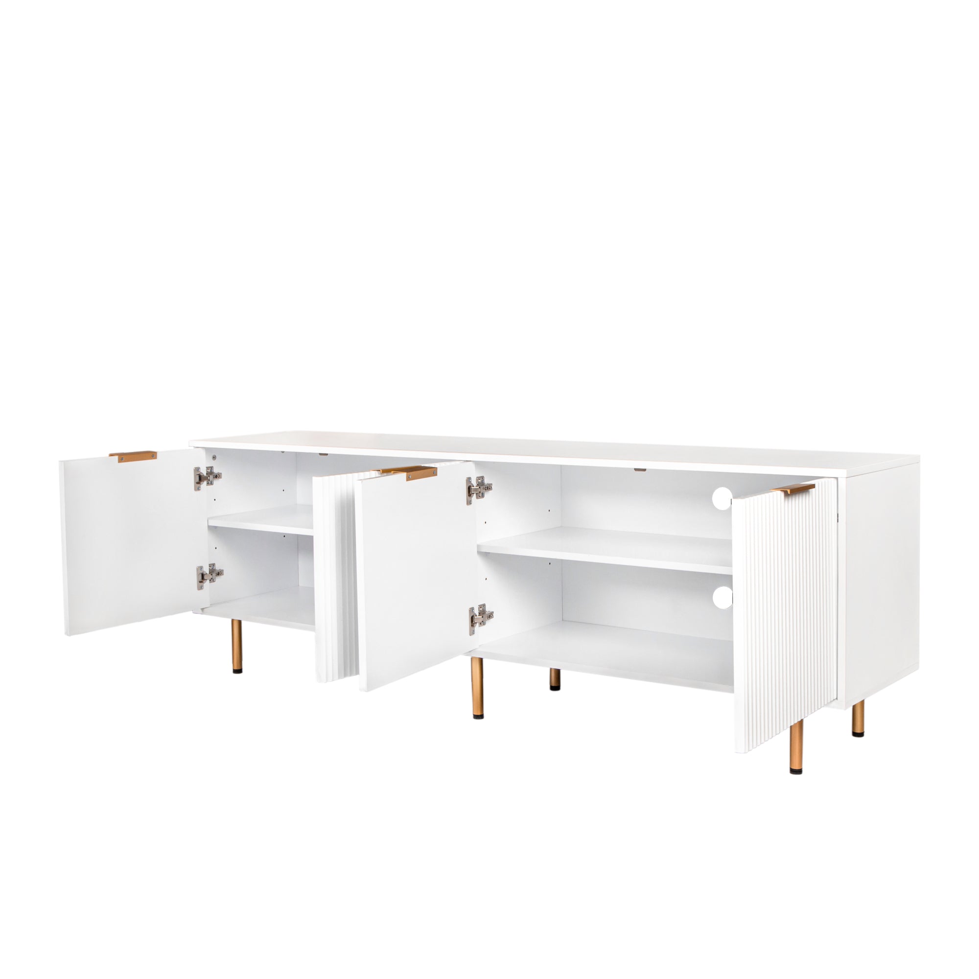 Modern Warm White TV Cabinet