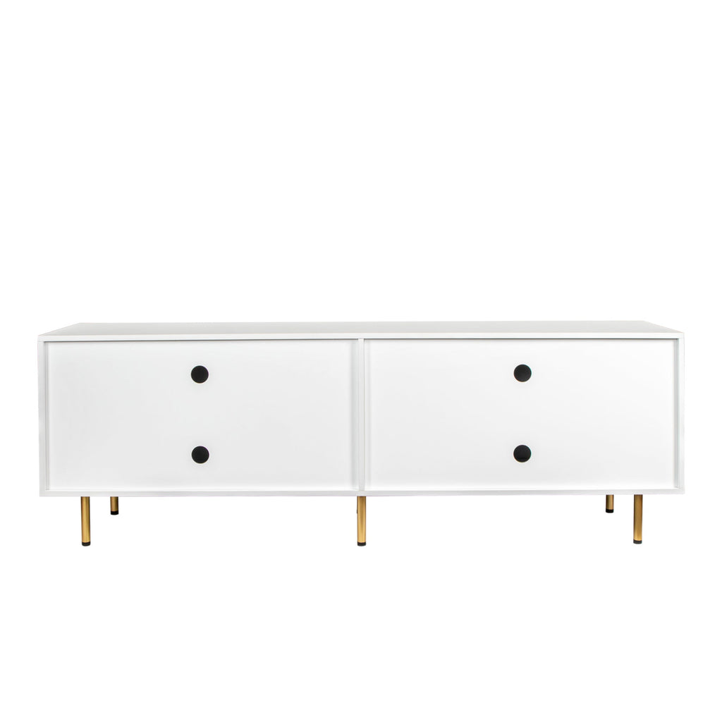 Modern Warm White TV Cabinet