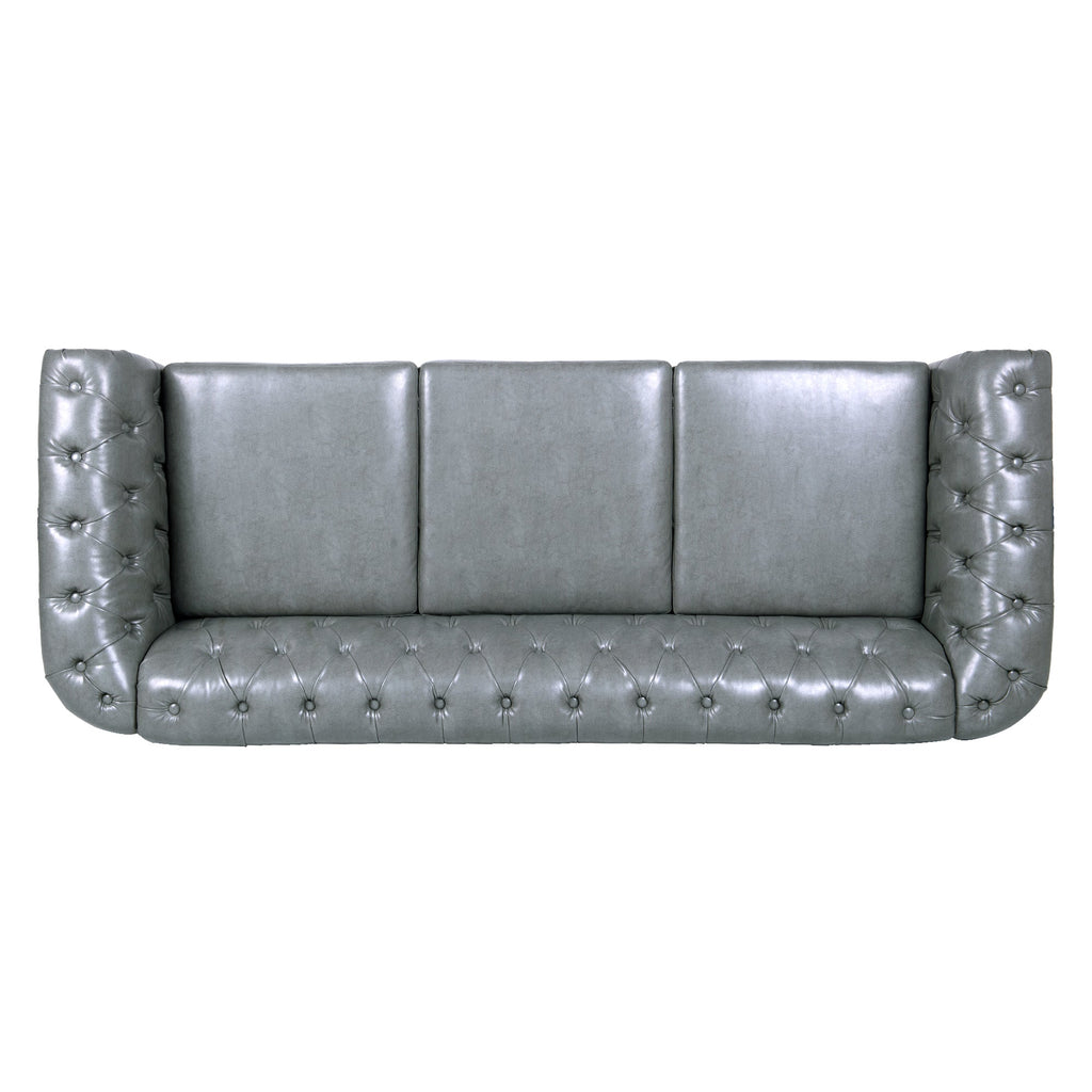 Rolled Arm Chesterfield 3 Seater Sofa