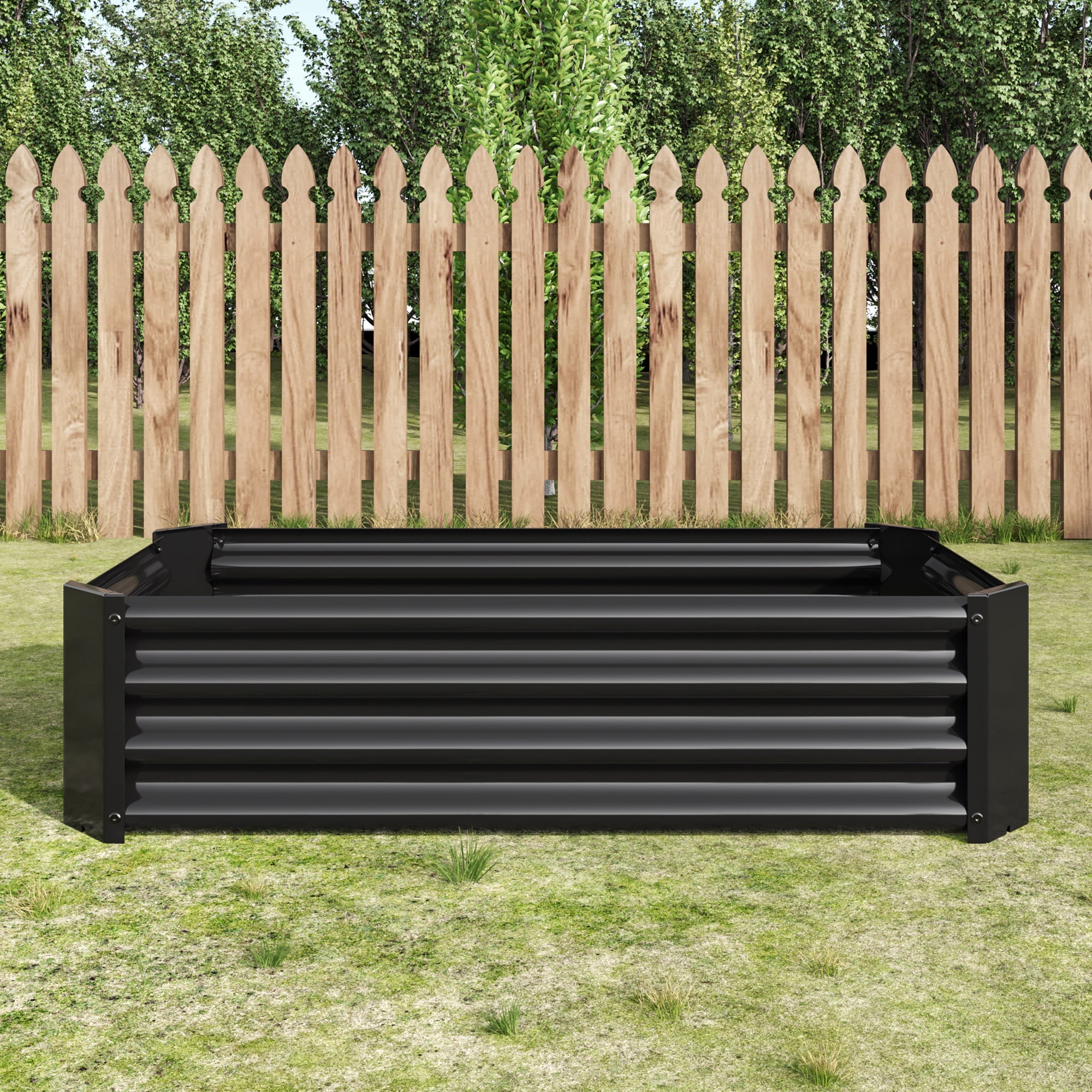 Metal Raised Garden Bed for Flowers and Vegetables