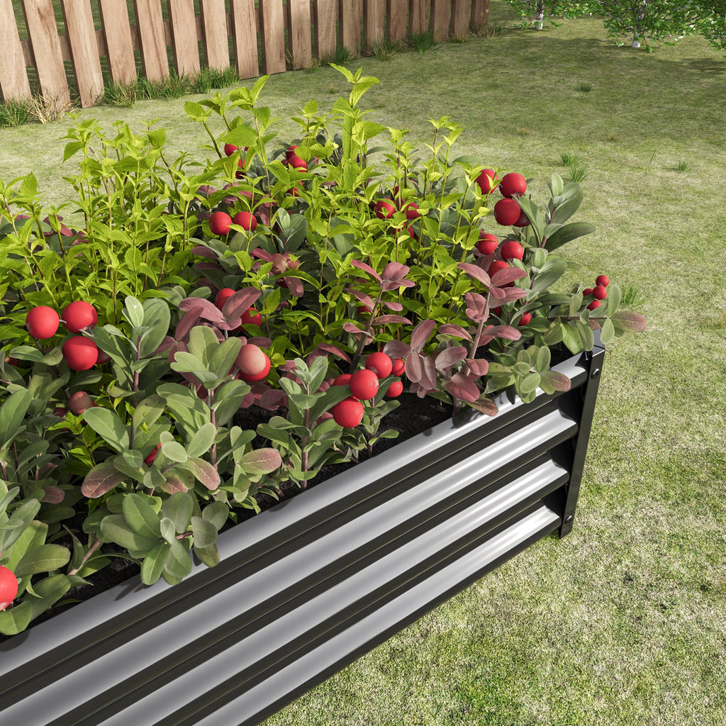 Metal Raised Garden Bed for Flowers and Vegetables