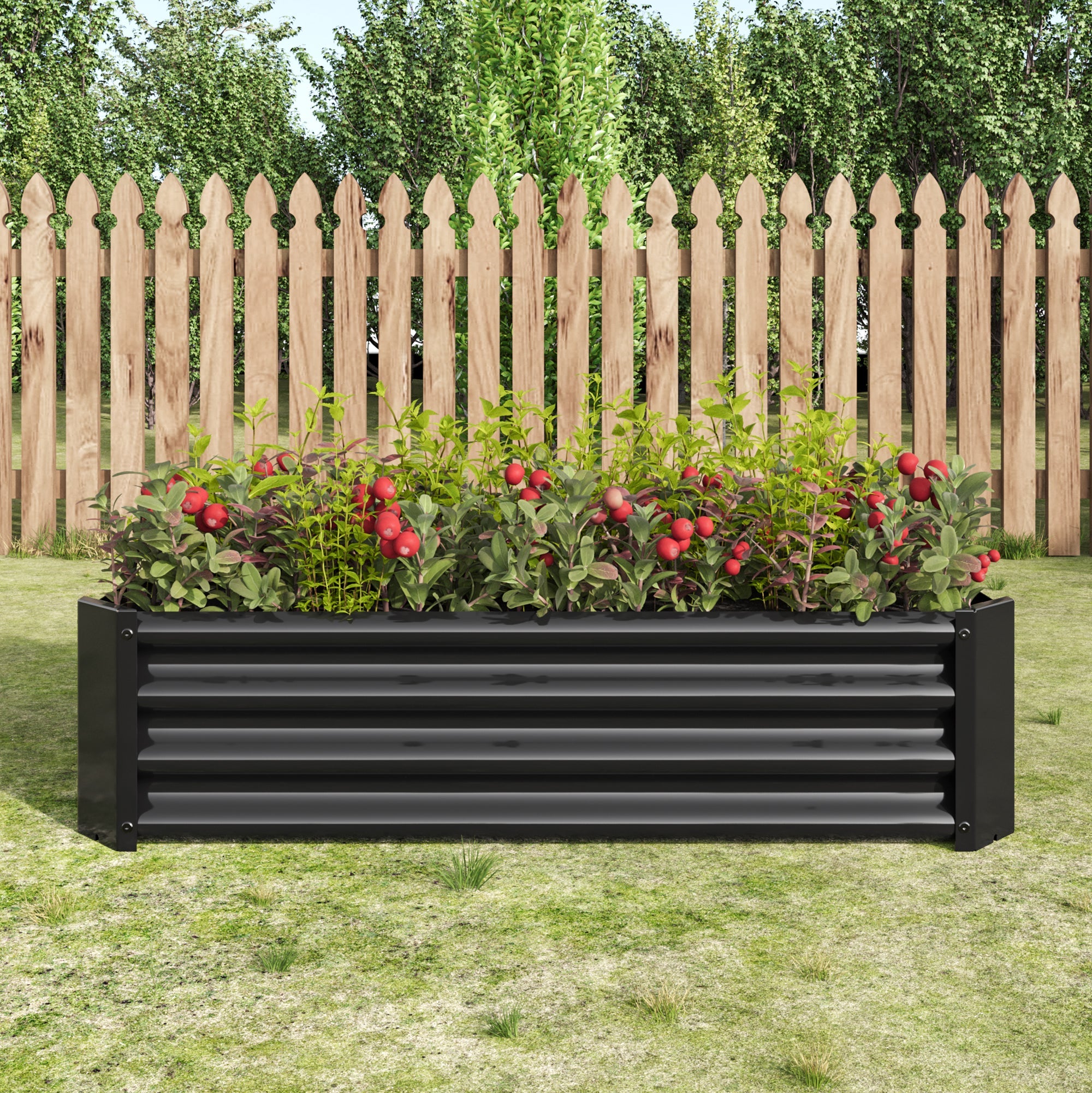 Metal Raised Garden Bed for Flowers and Vegetables