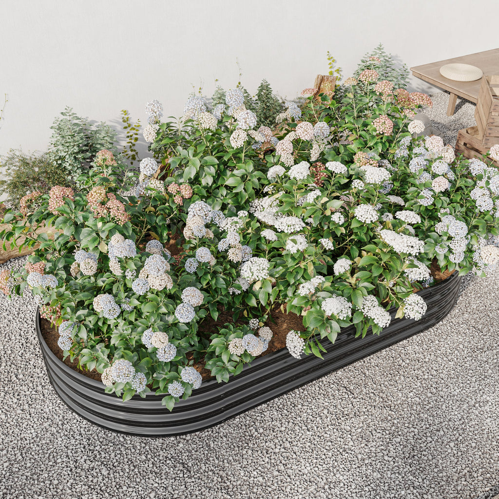 Oval Large Metal Raised Garden Bed