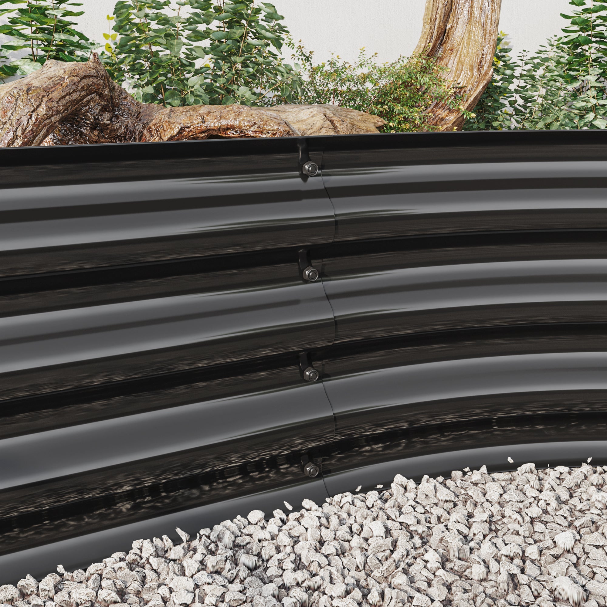 Oval Large Metal Raised Garden Bed