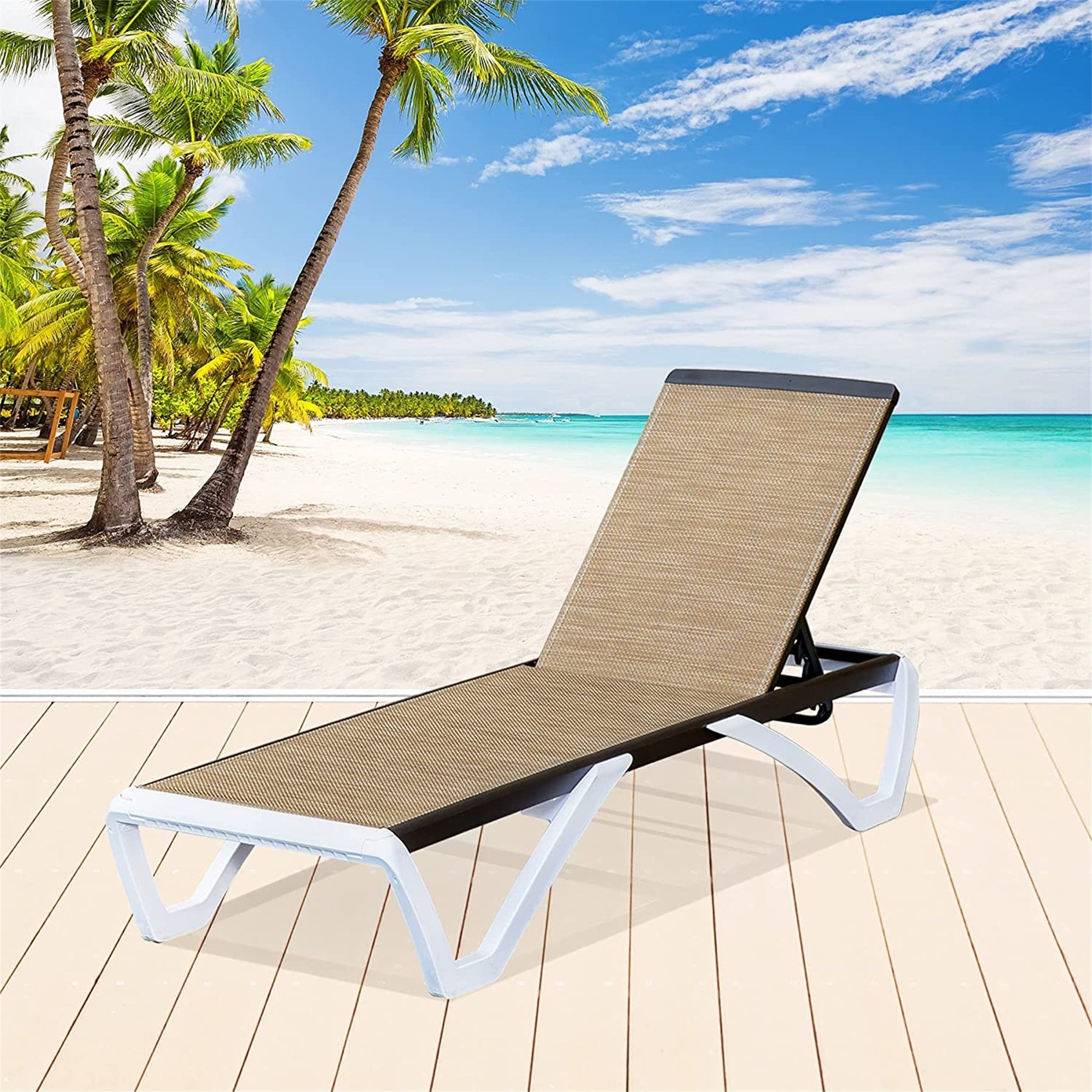 Adjustable Chaise Lounge Aluminum Outdoor Patio Chair