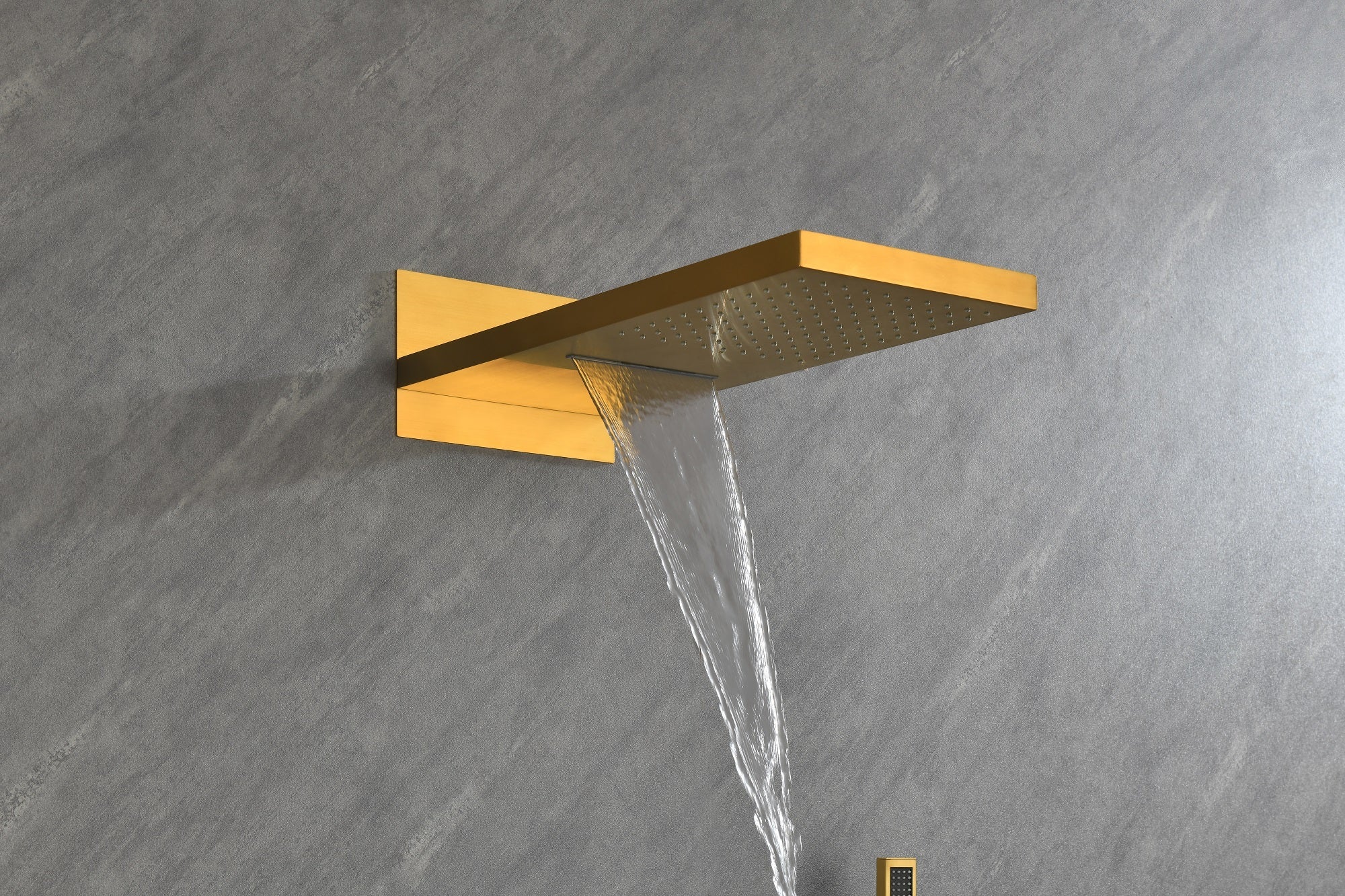 Wall Mounted Shower System with Handheld and Rainfall Head