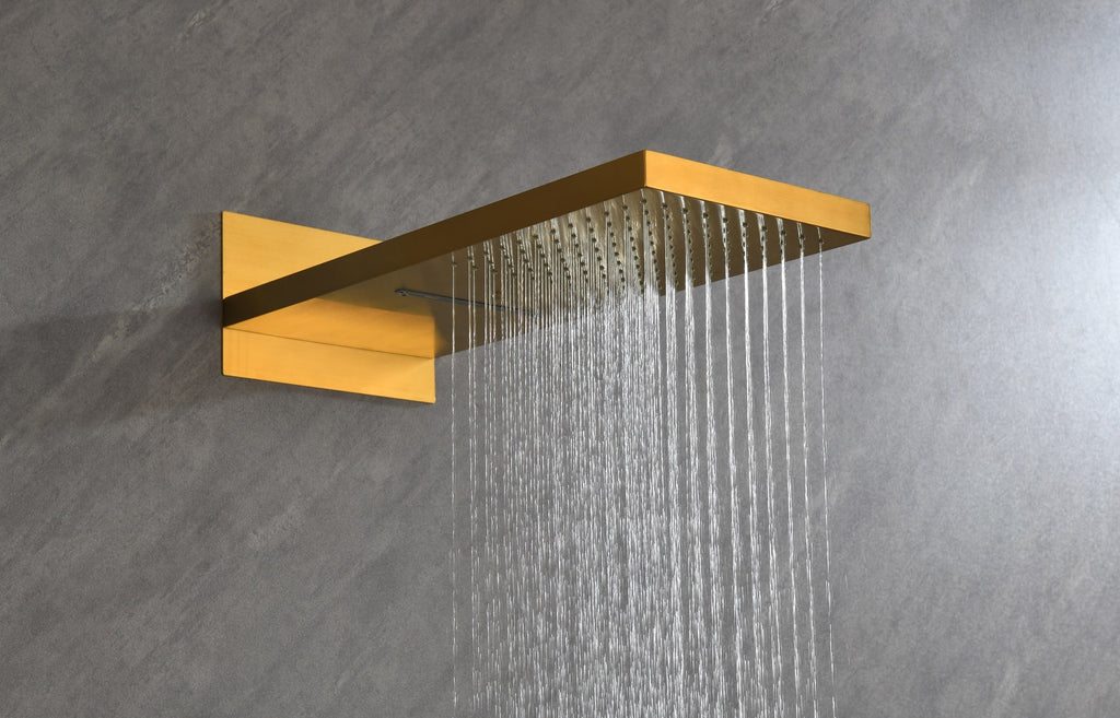 Wall Mounted Shower System with Handheld and Rainfall Head