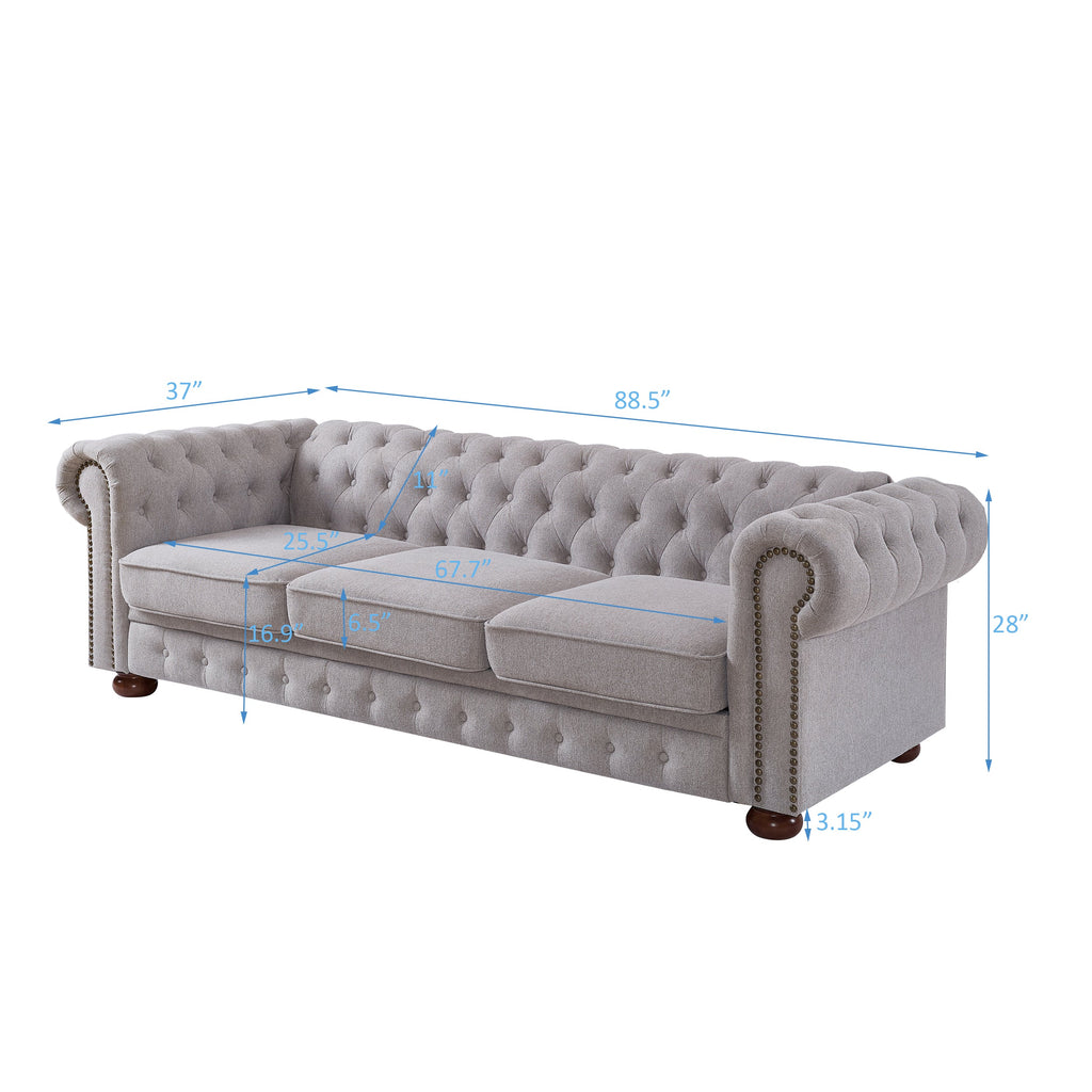 Chesterfield Sofa in Fabric