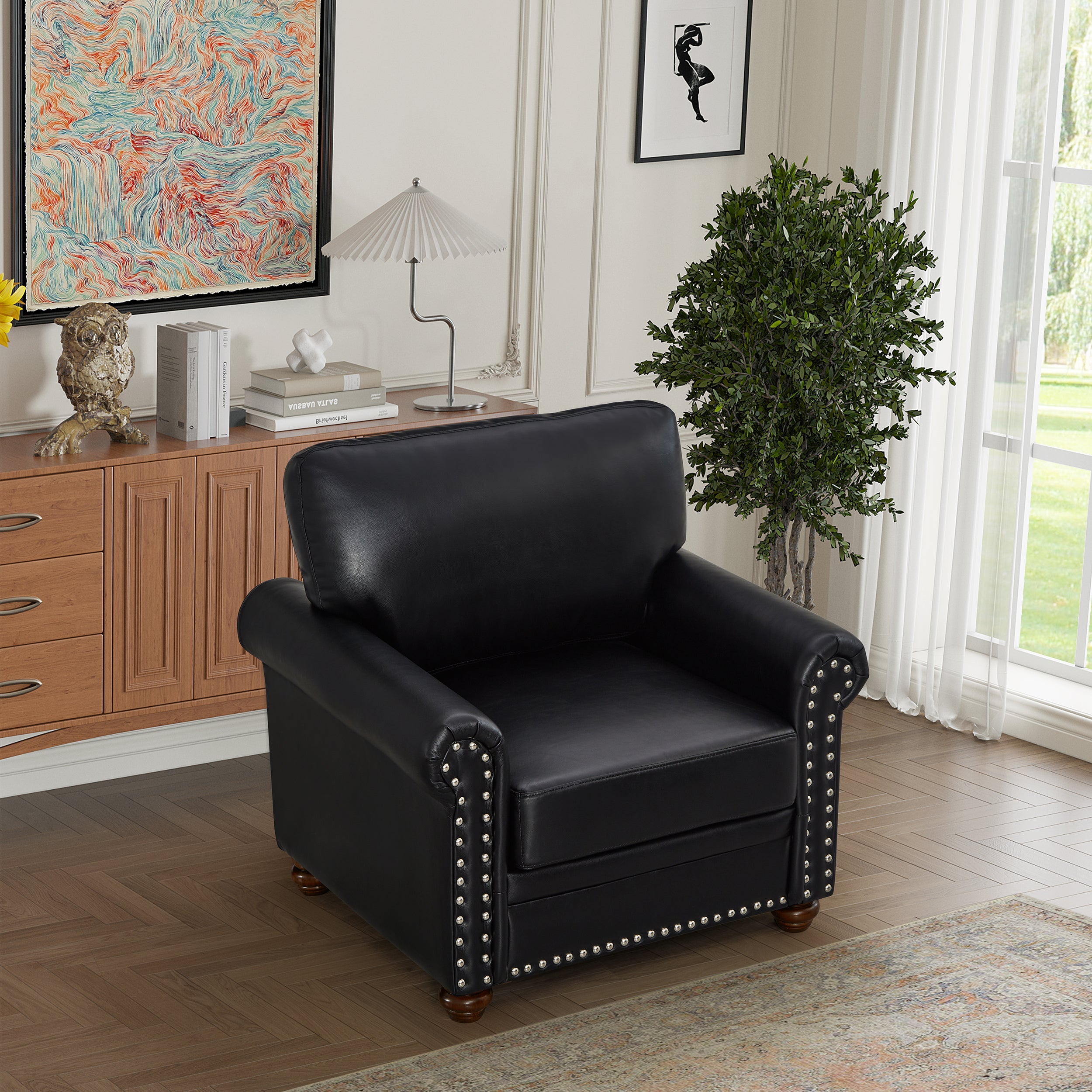 Living Room Sofa Single Seat Chair with Wood Leg