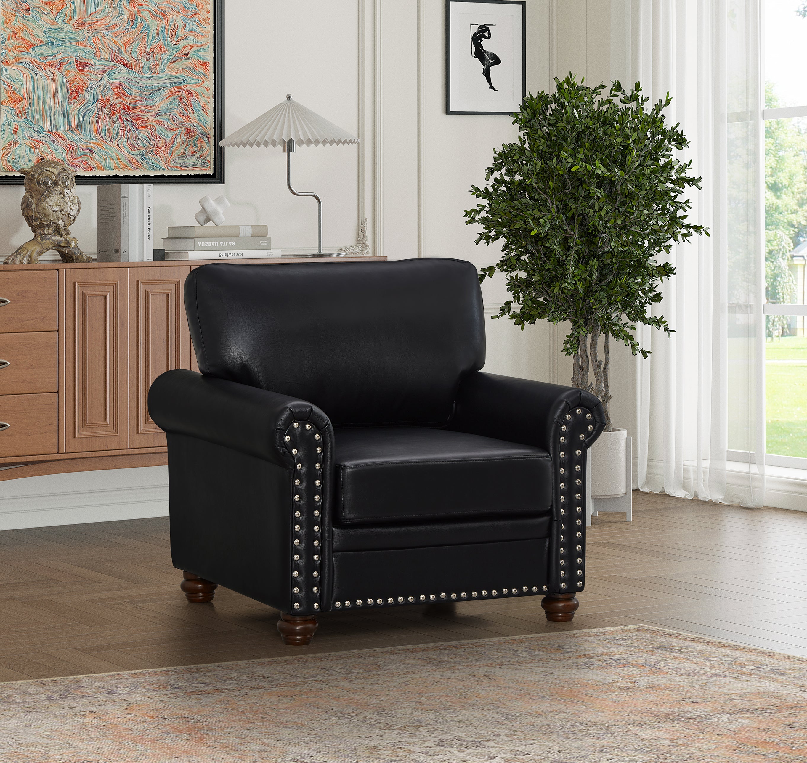 Living Room Sofa Single Seat Chair with Wood Leg