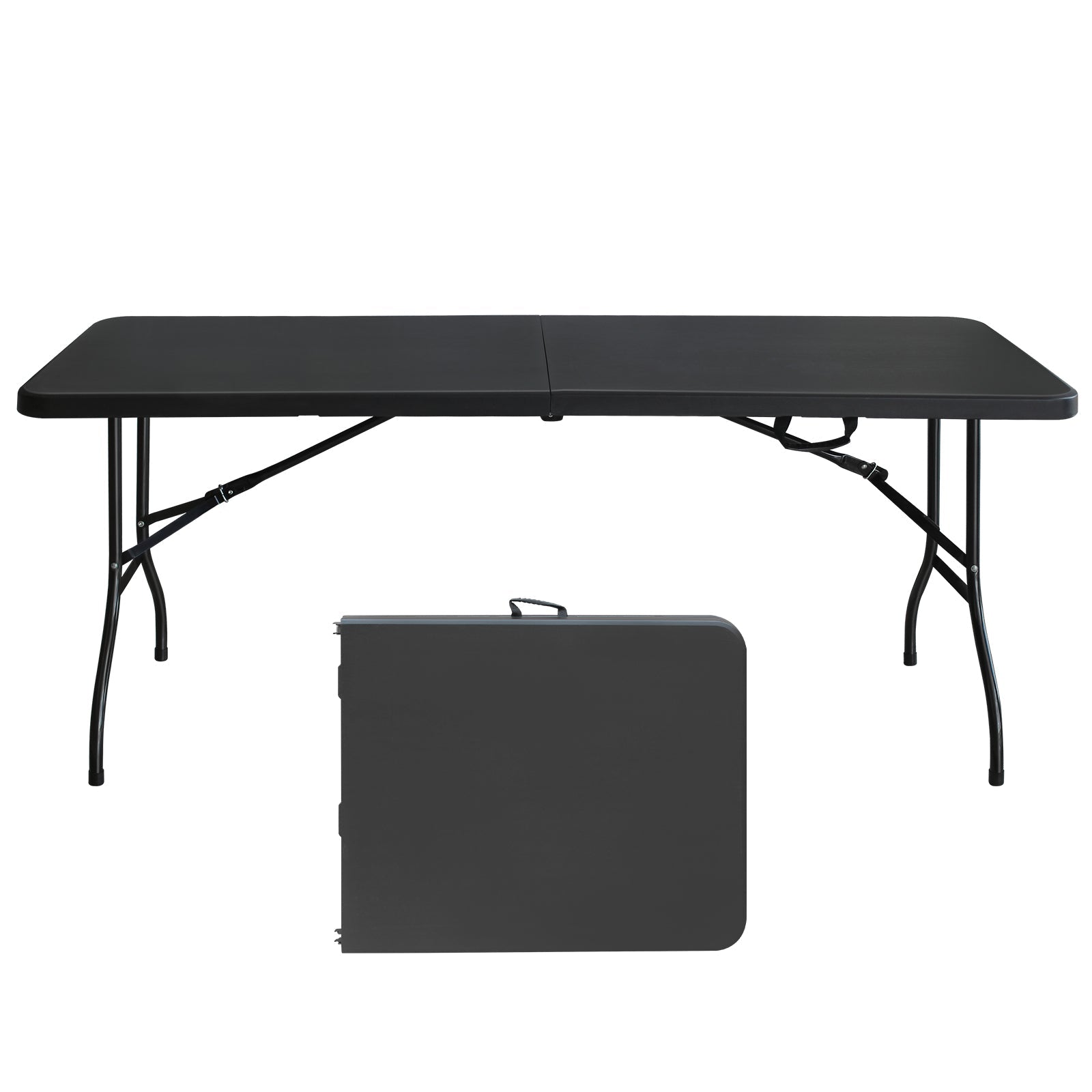 6ft Folding Table - Portable Plastic Table for Camping and Picnics