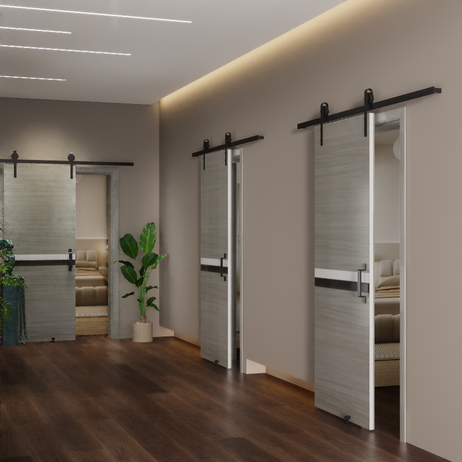 CRAZY ELF 28" x 84" Melamine Integrated Door Slab