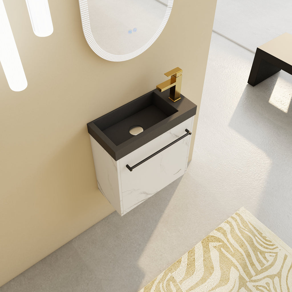 20'' Floating Wall-Mounted Bathroom Vanity with Resin Sink