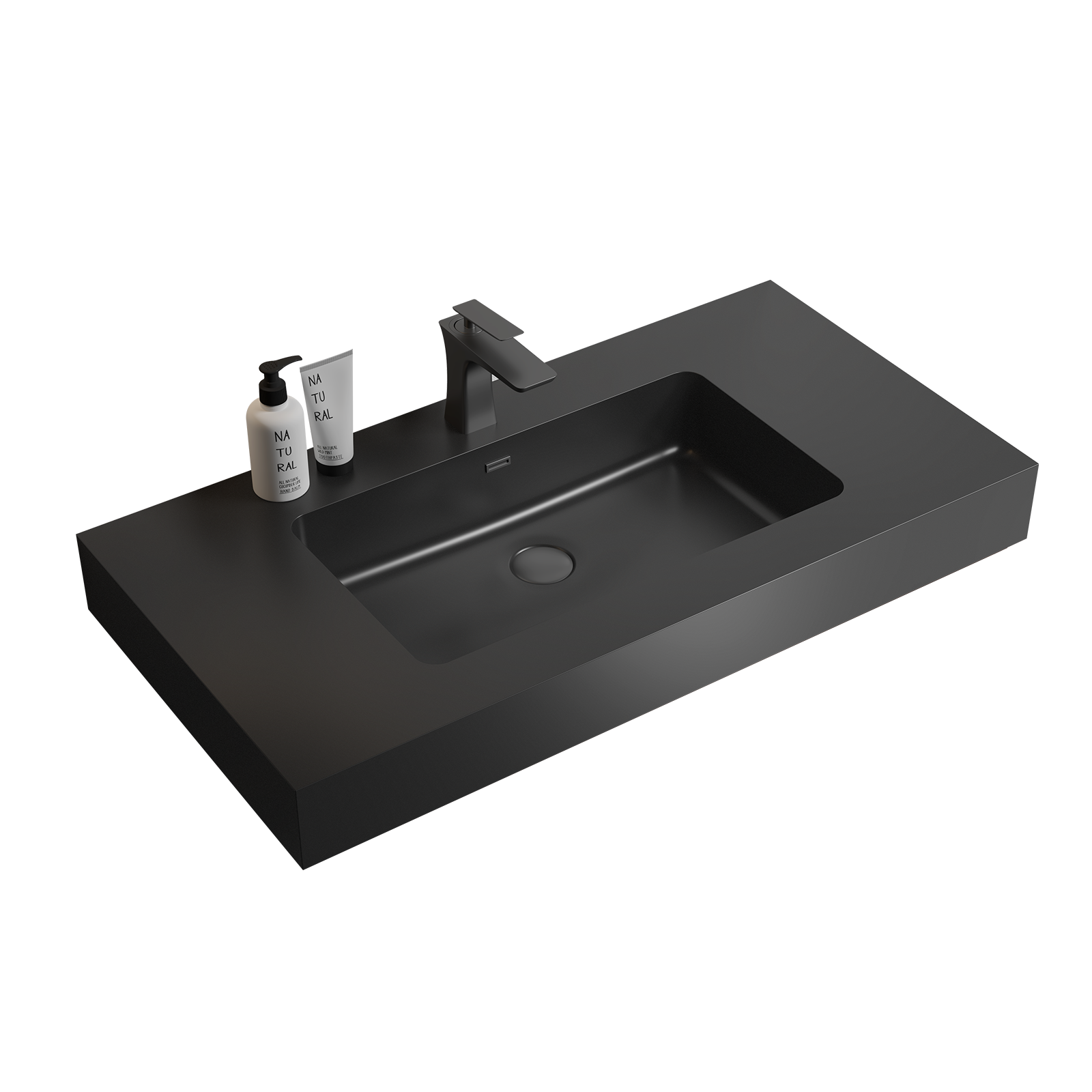 BB02-36-109 Integrated Engineered Solid Surface Basin Matte