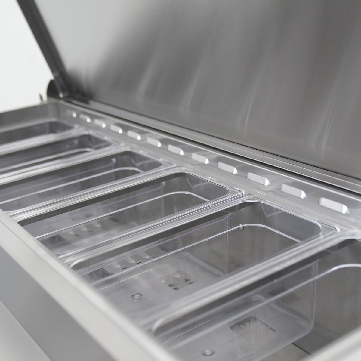 Orikool 44 Inch Commercial Pizza Prep Table with Refrigerator