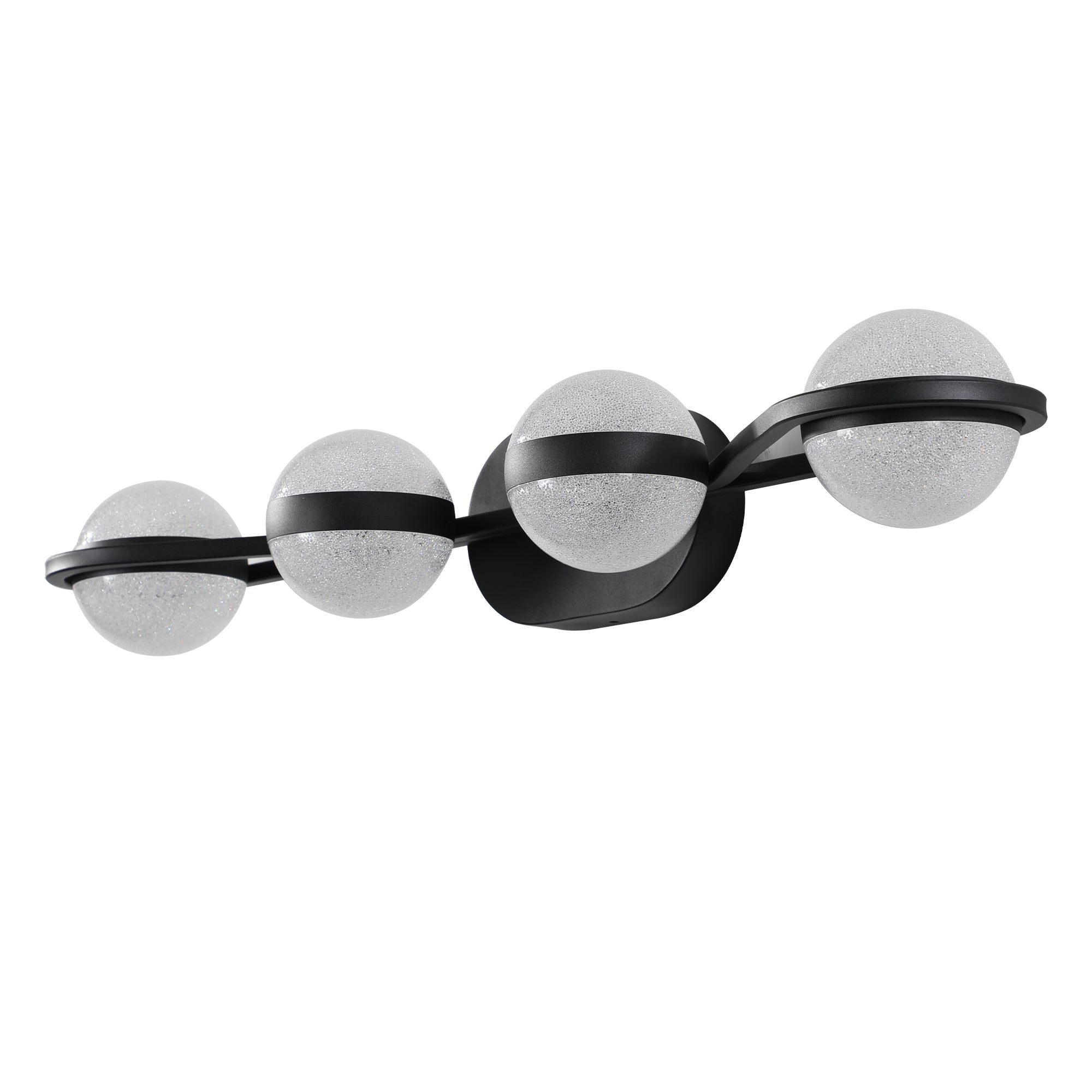30" Black Minimalist LED Bathroom Vanity Light
