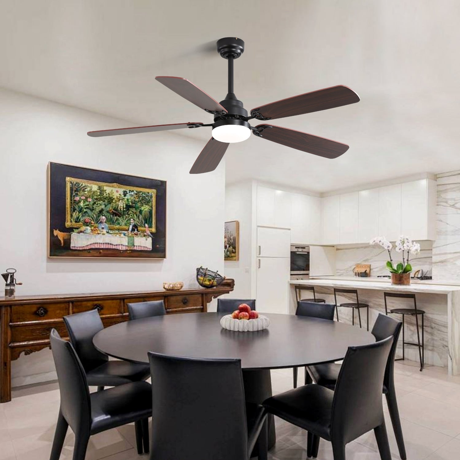 52 Inch Classics Ceiling Fan with LED Light & Remote Control