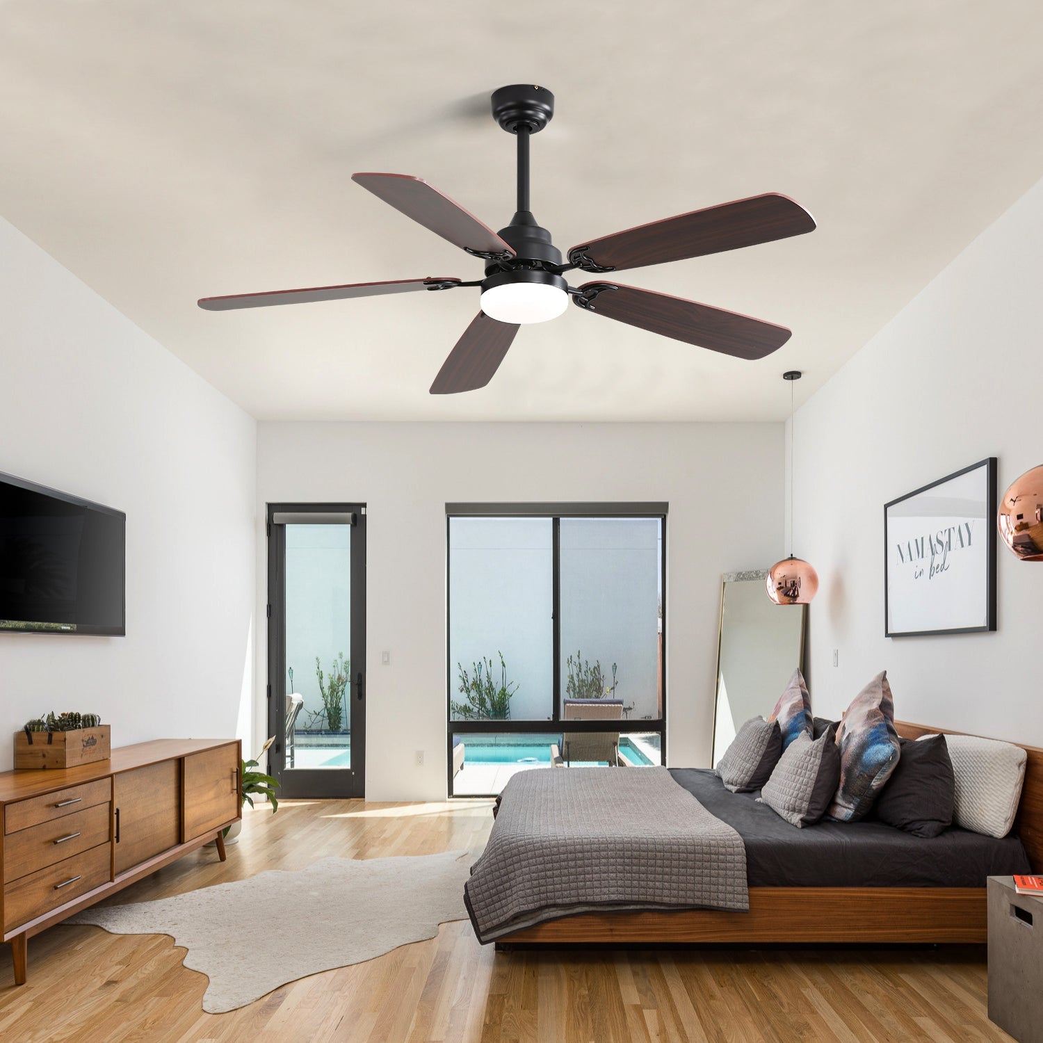 52 Inch Classics Ceiling Fan with LED Light & Remote Control