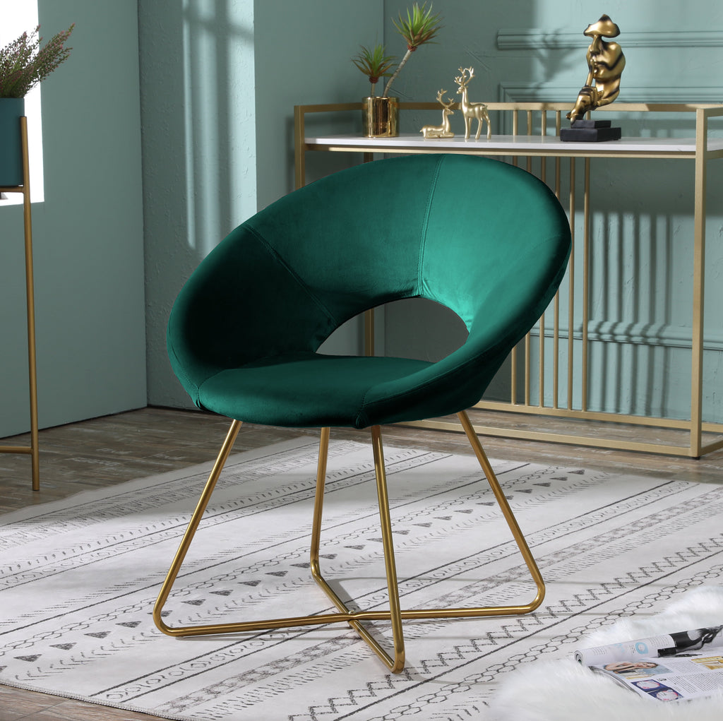 Slatina Silky Velvet Upholstered Accent Chair