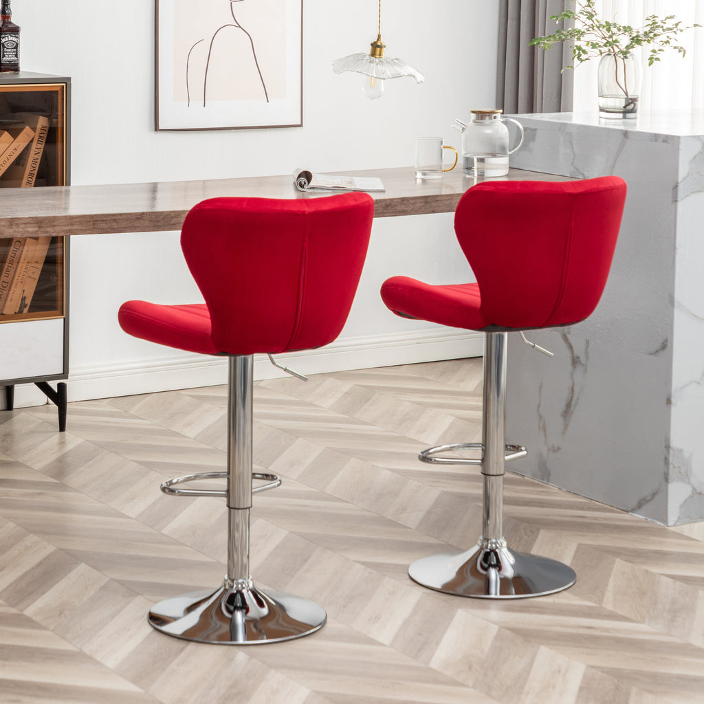 Ellston Upholstered Adjustable Swivel Barstools