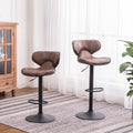 Masaccio Weathered Upholstery Airlift Adjustable Swivel Barstool