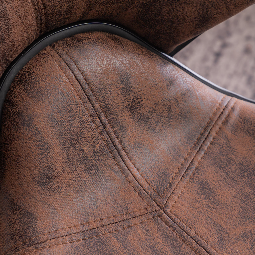 Masaccio Weathered Upholstery Airlift Adjustable Swivel Barstool