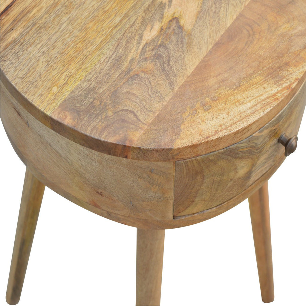 Nordic Circular Shaped Bedside, 1-Drawer