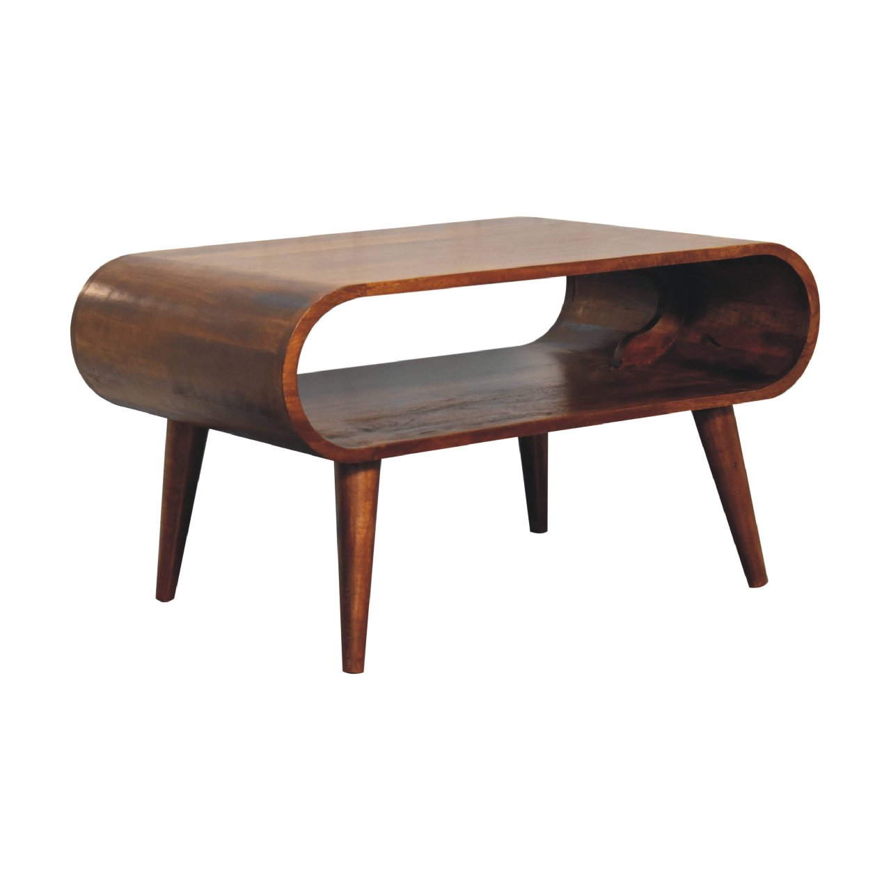 Open Chestnut Coffee Table, Nordic Legs