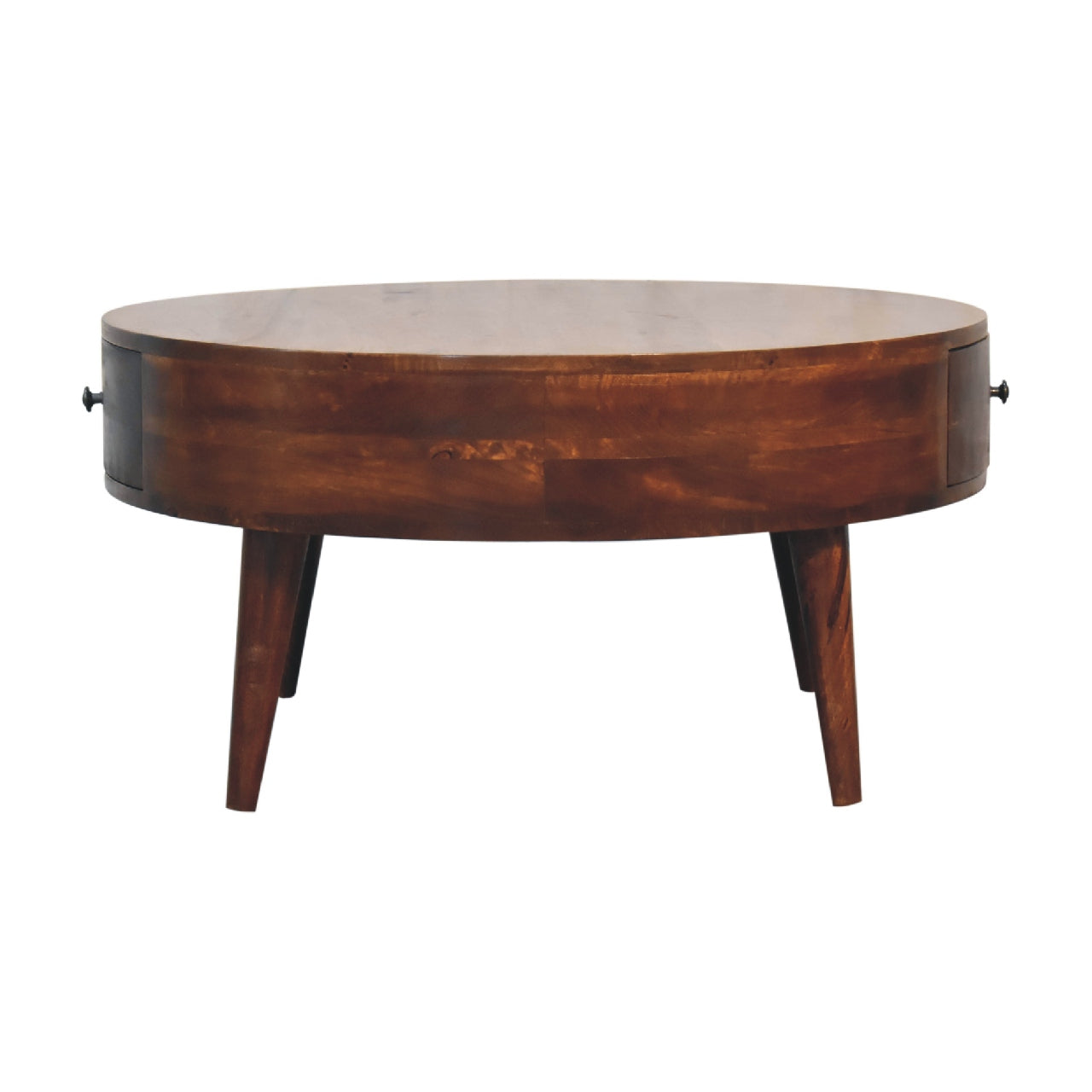 Solid Wood Odyssey Coffee Table, 2-Drawer, Nordic Legs