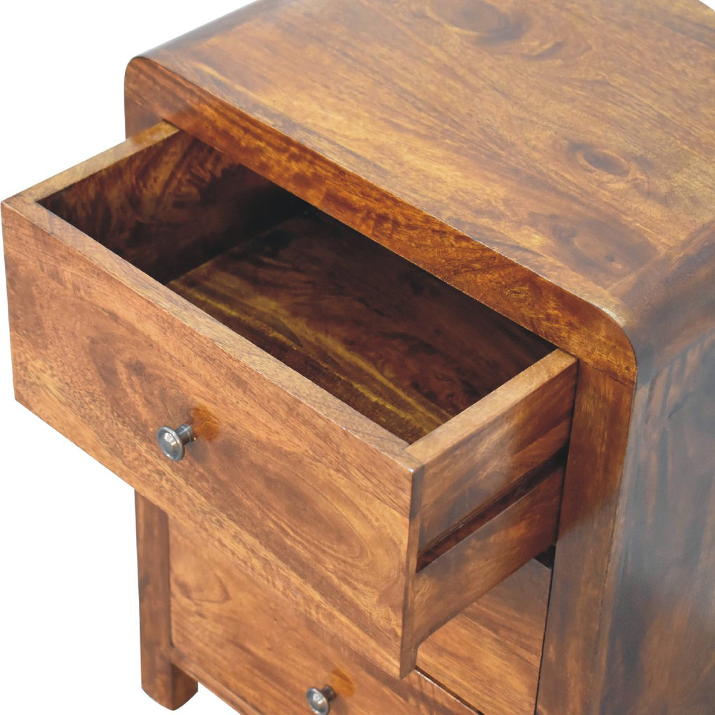 Naya Nightstand, 3-Drawers, Chestnut
