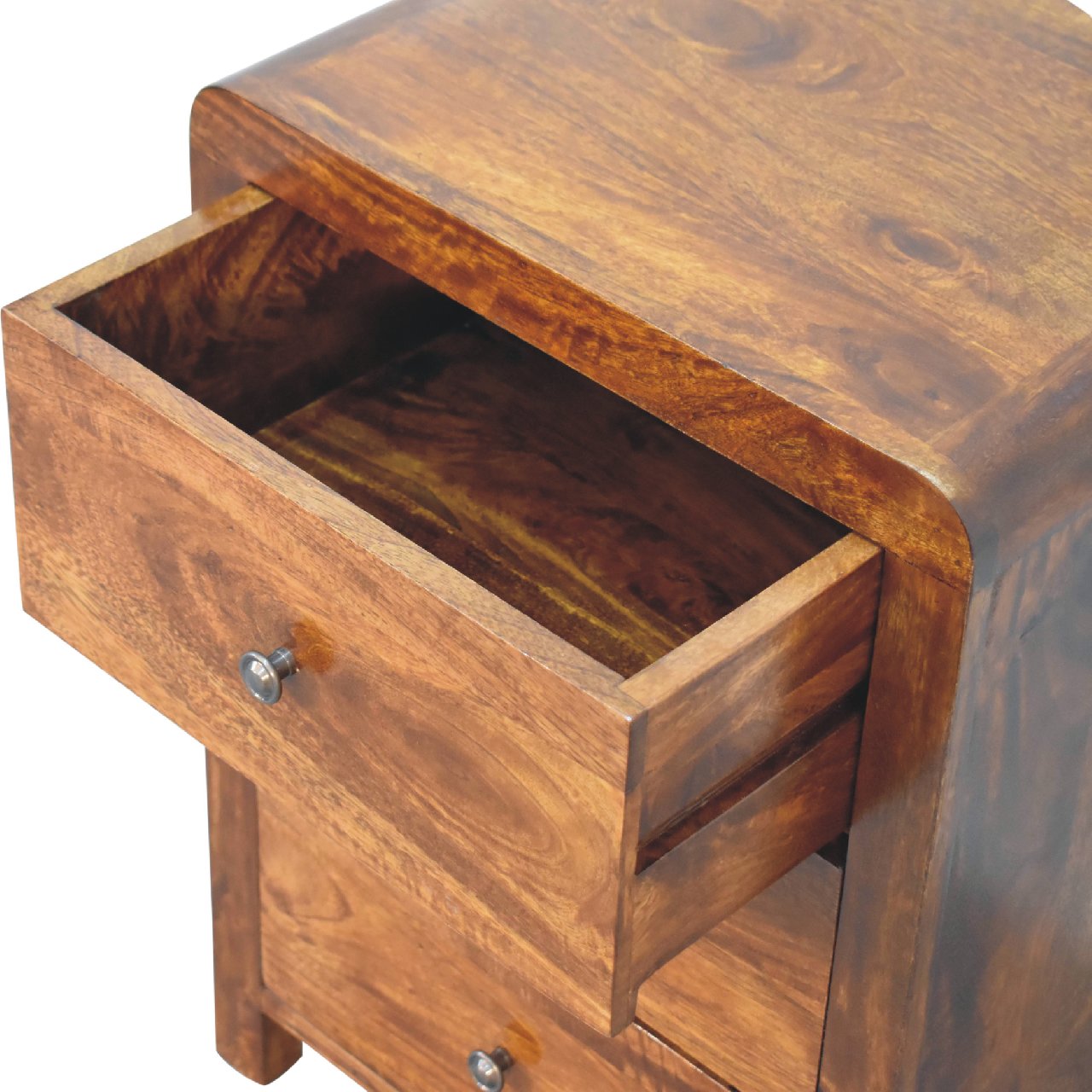 Naya Nightstand, 3-Drawers, Chestnut