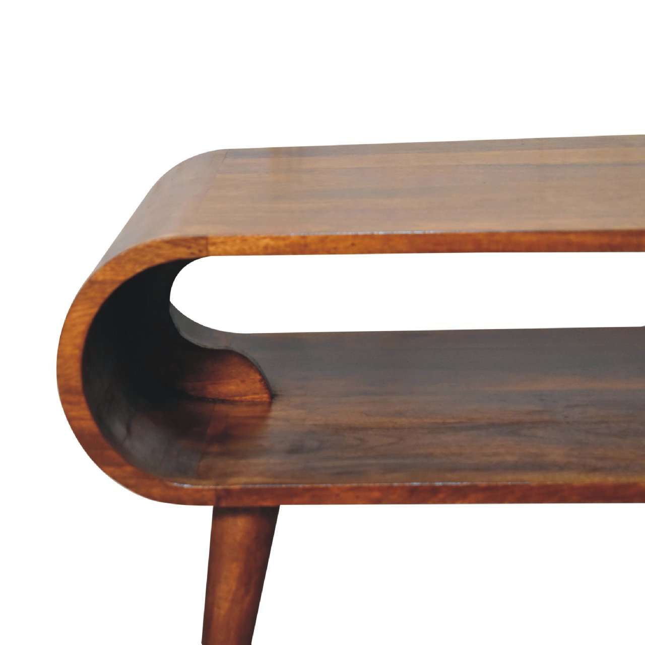 Open Chestnut Coffee Table, Nordic Legs