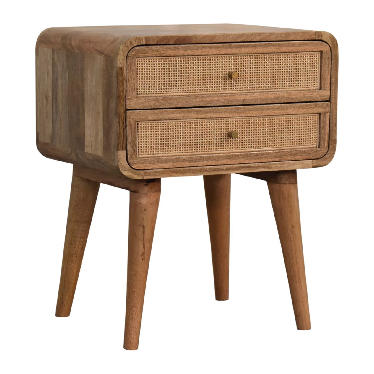 Close-Knit 2-Drawer Nightstand, Nordic Legs