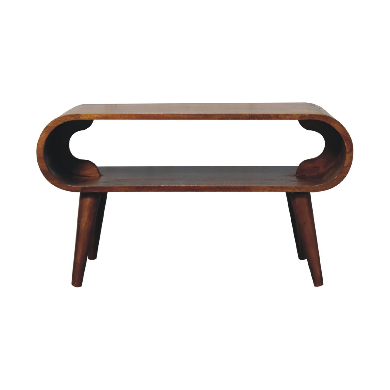 Open Chestnut Coffee Table, Nordic Legs