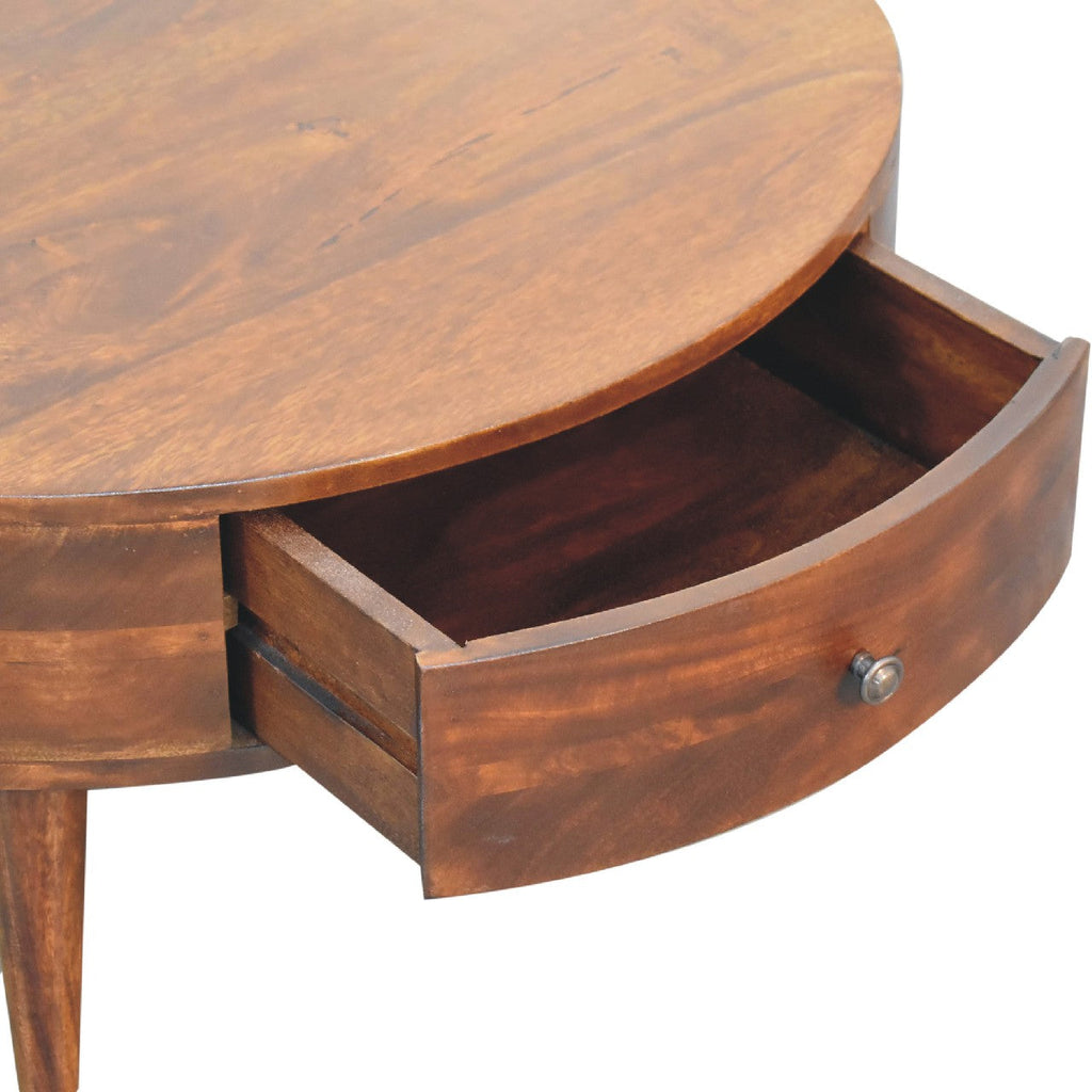 Solid Wood Odyssey Coffee Table, 2-Drawer, Nordic Legs
