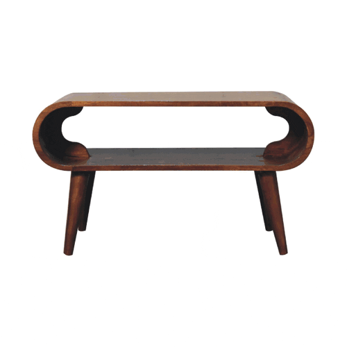 Open Chestnut Coffee Table, Nordic Legs