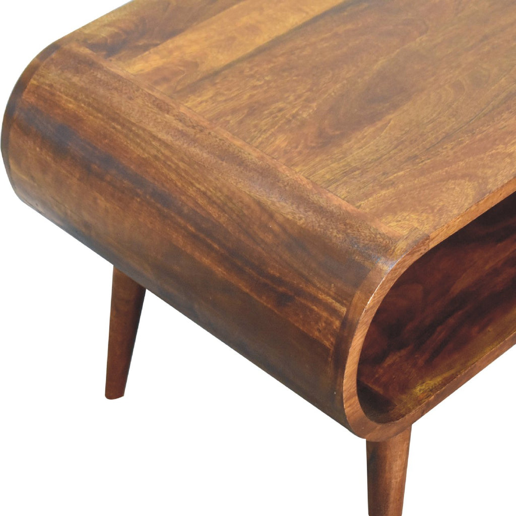 Open Chestnut Coffee Table, Nordic Legs