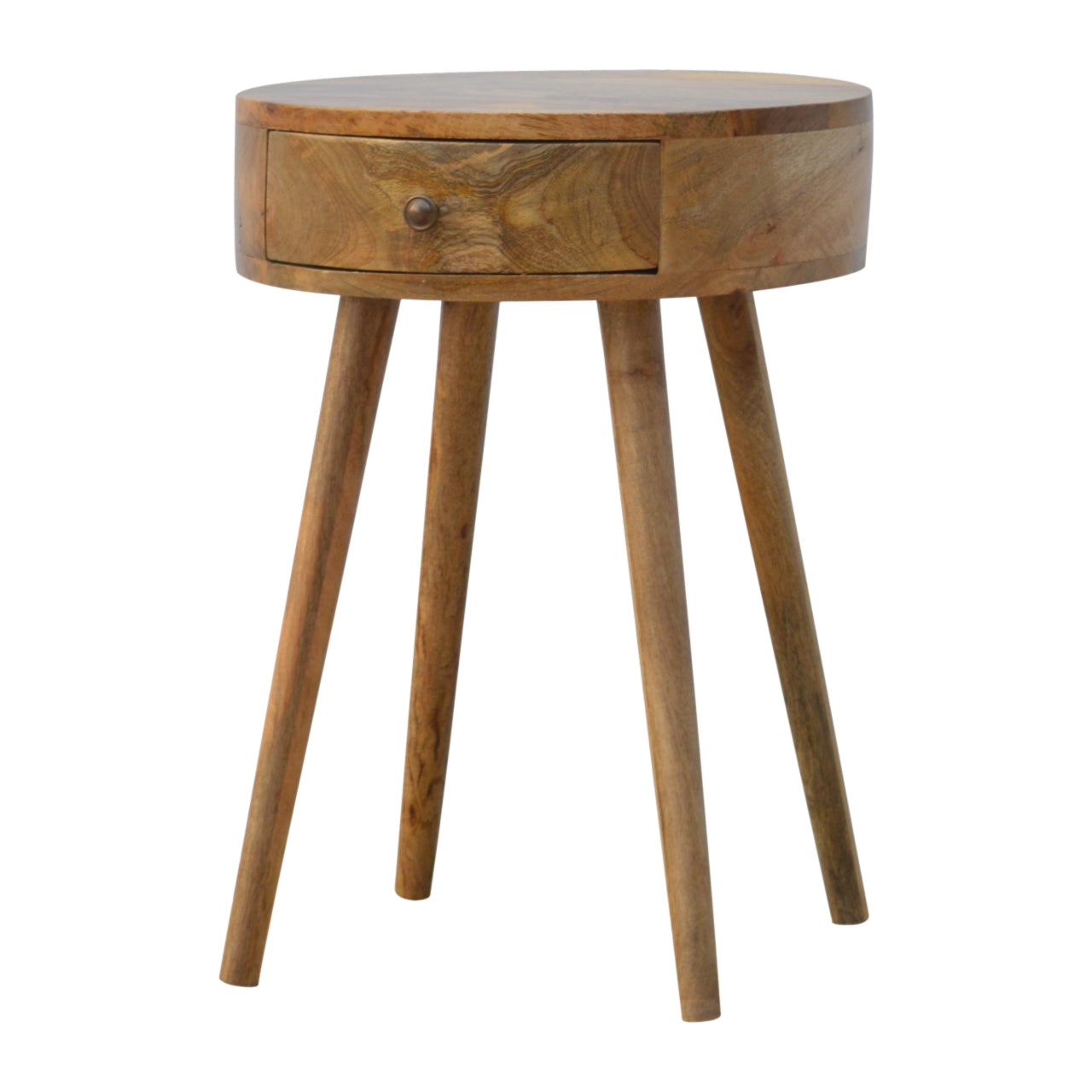 Nordic Circular Shaped Bedside, 1-Drawer
