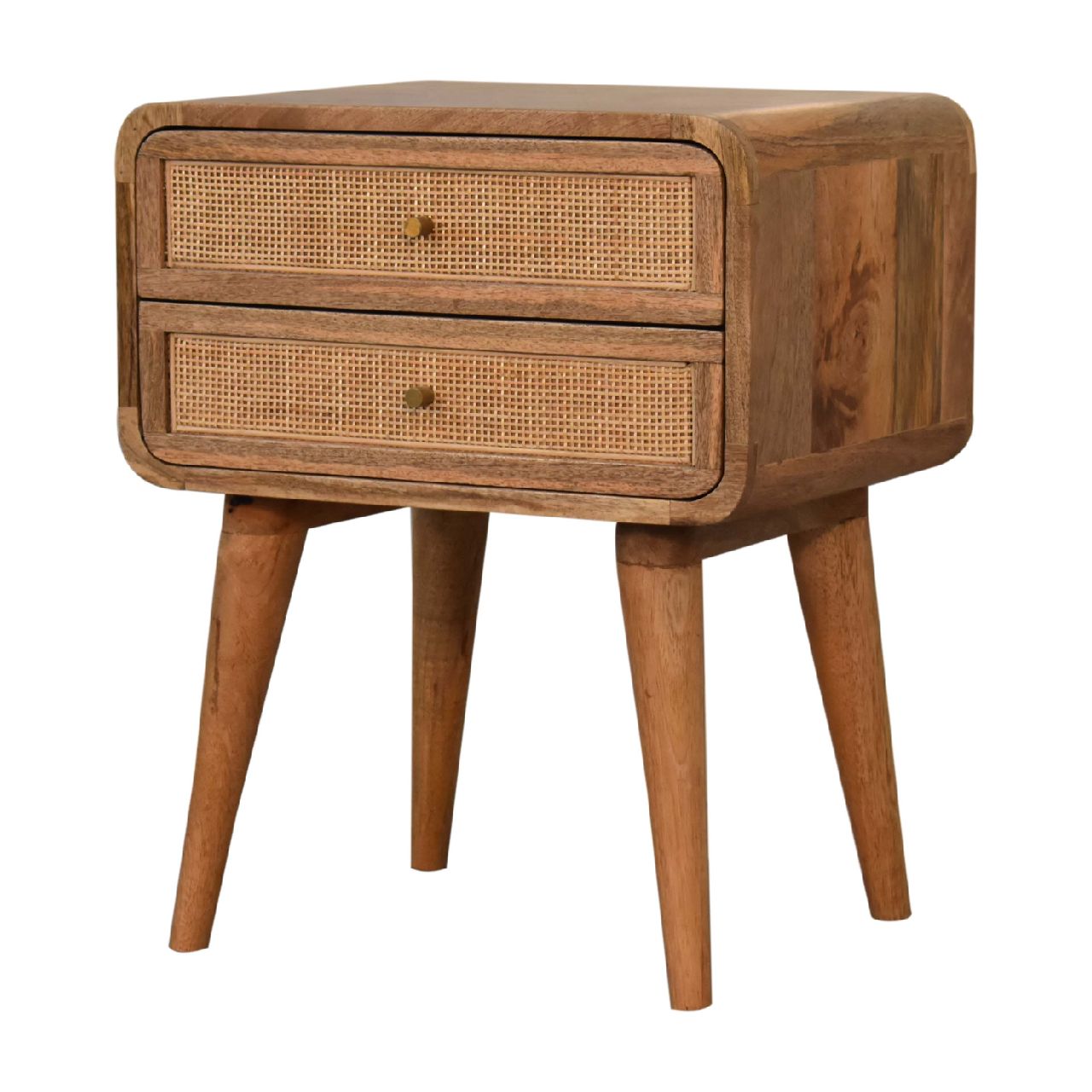 Close-Knit 2-Drawer Nightstand, Nordic Legs